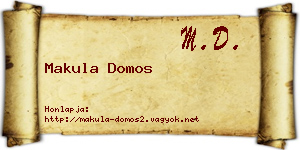 Makula Domos névjegykártya